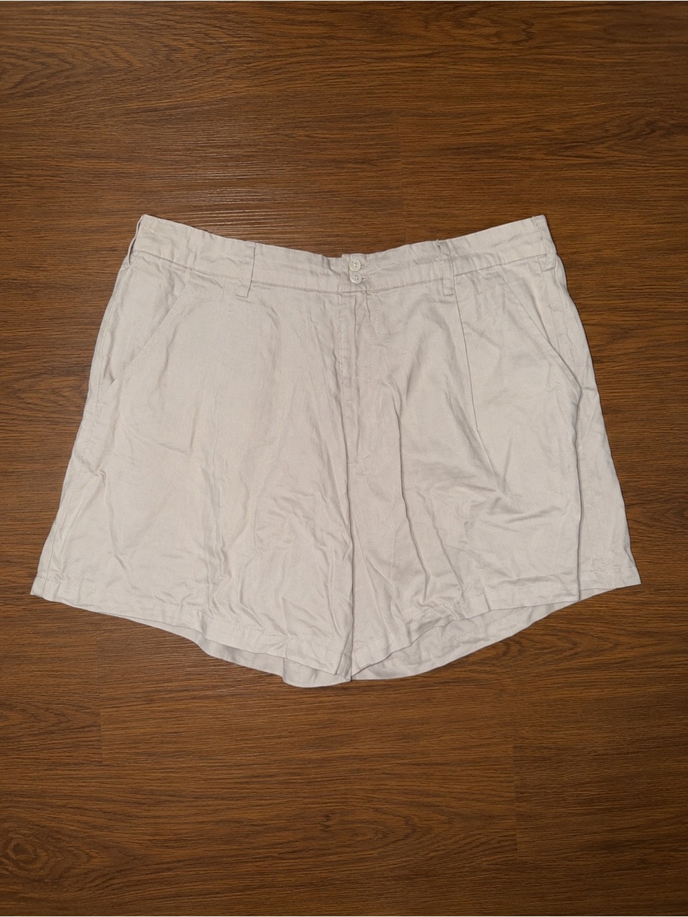 JACHS Girlfriend Beige High-Rise Relaxed Shorts Sz 12